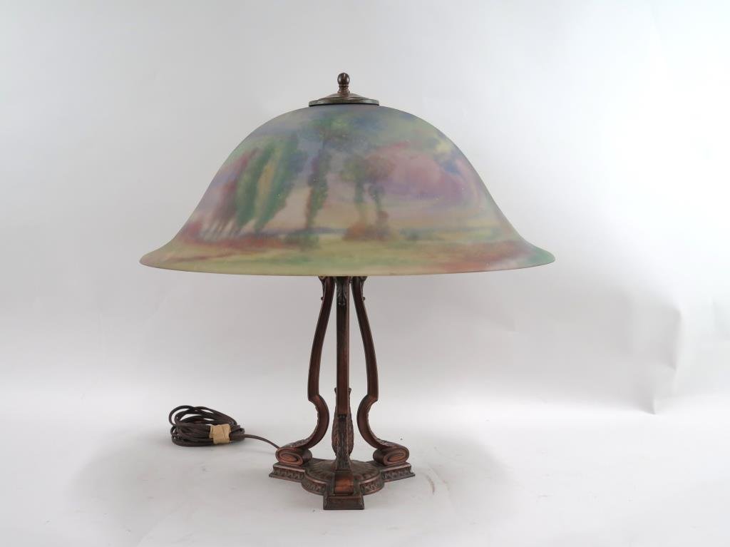 Pairpoint Metal & Glass Lamp (1 of 7)