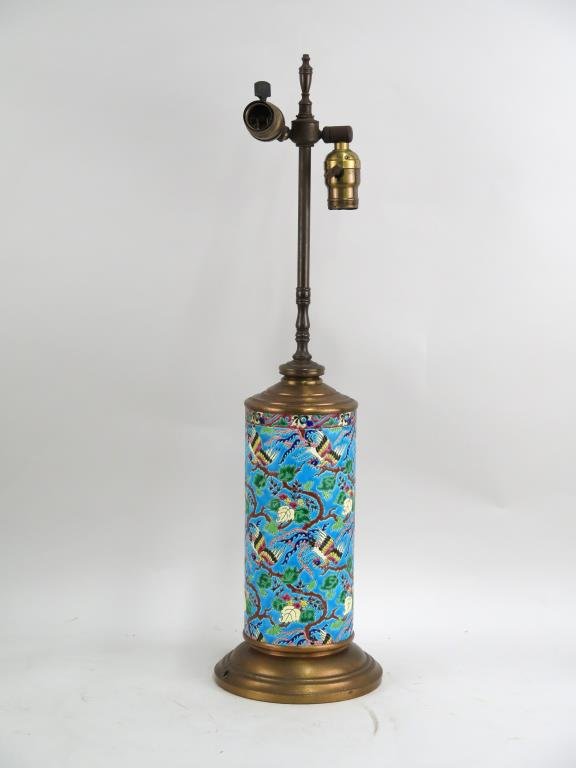 Longwy Enameled Faience Vase Lamp (1 of 5)
