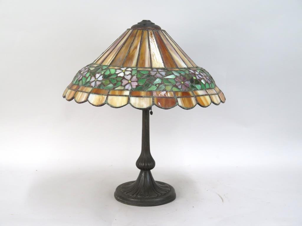 Handel Base Leaded Shade Lamp (1 of 6)