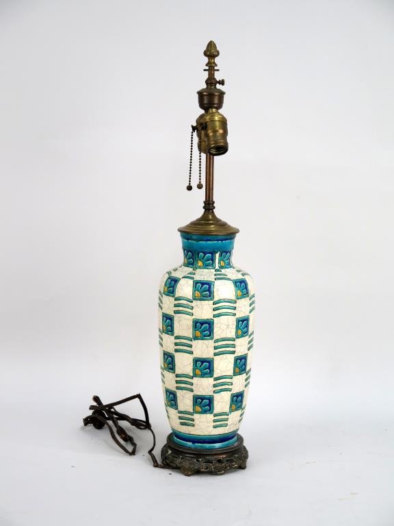 Mid-Century Ceramic Vase Lamp (1 of 3)