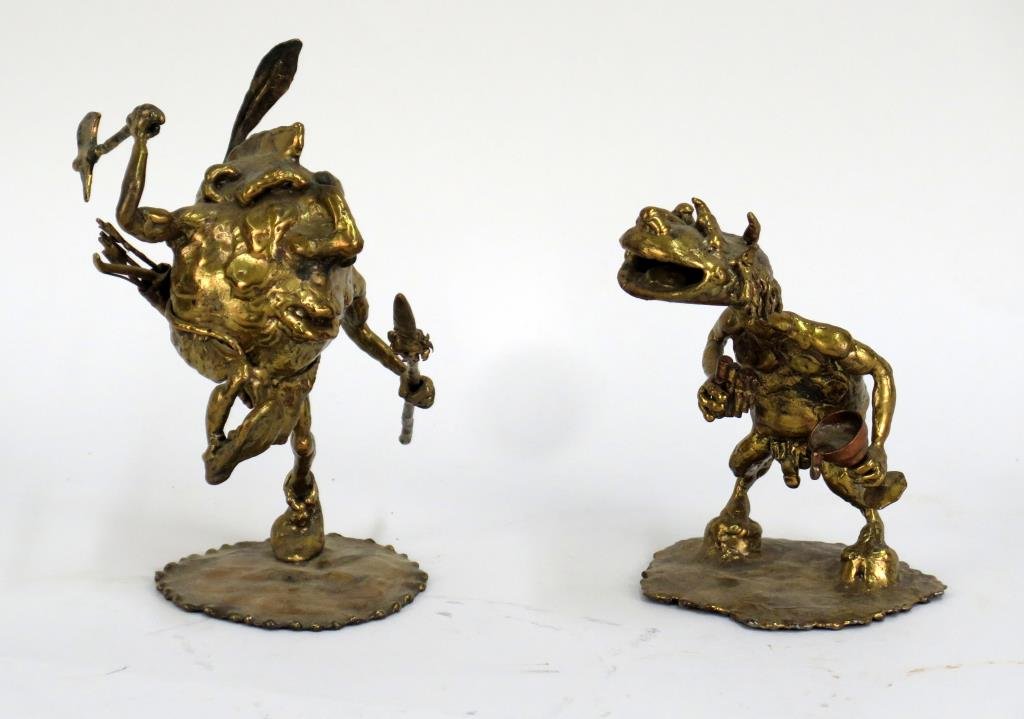 2 Whimsical Metal Figural Sculptures (1 of 3)