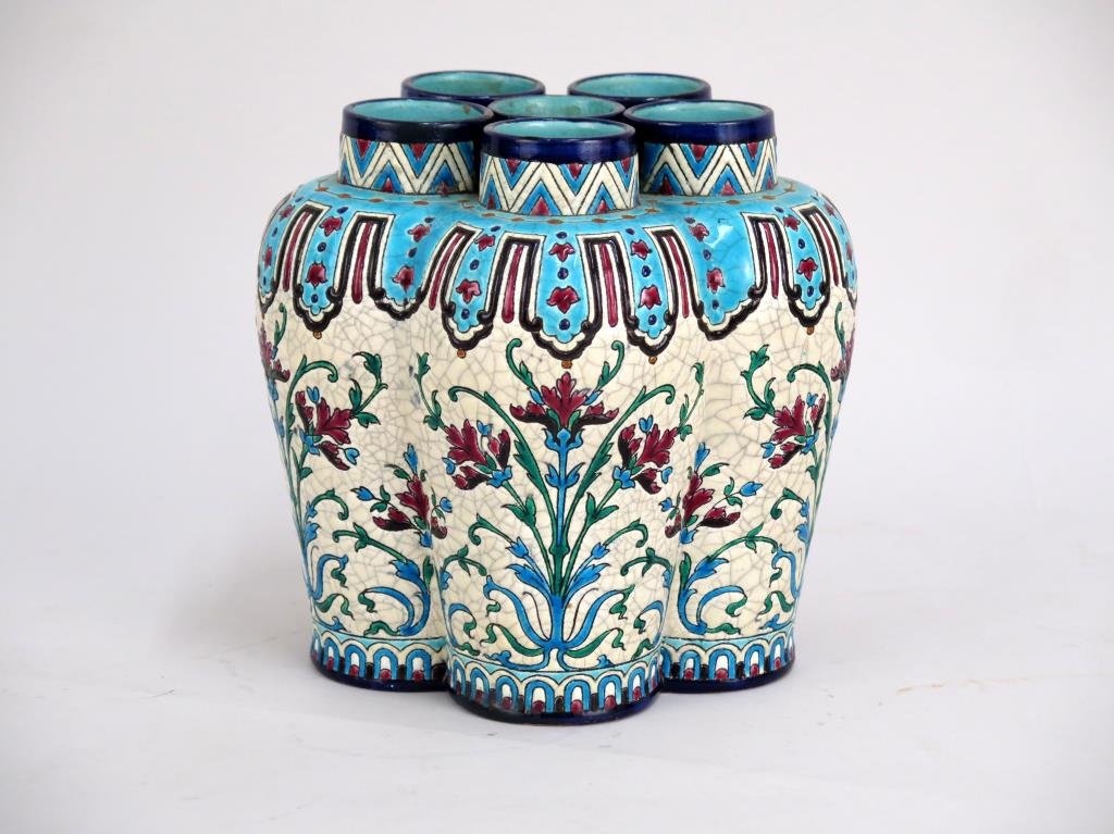 Longwy Ceramic 5 Lobed Vase (1 of 4)