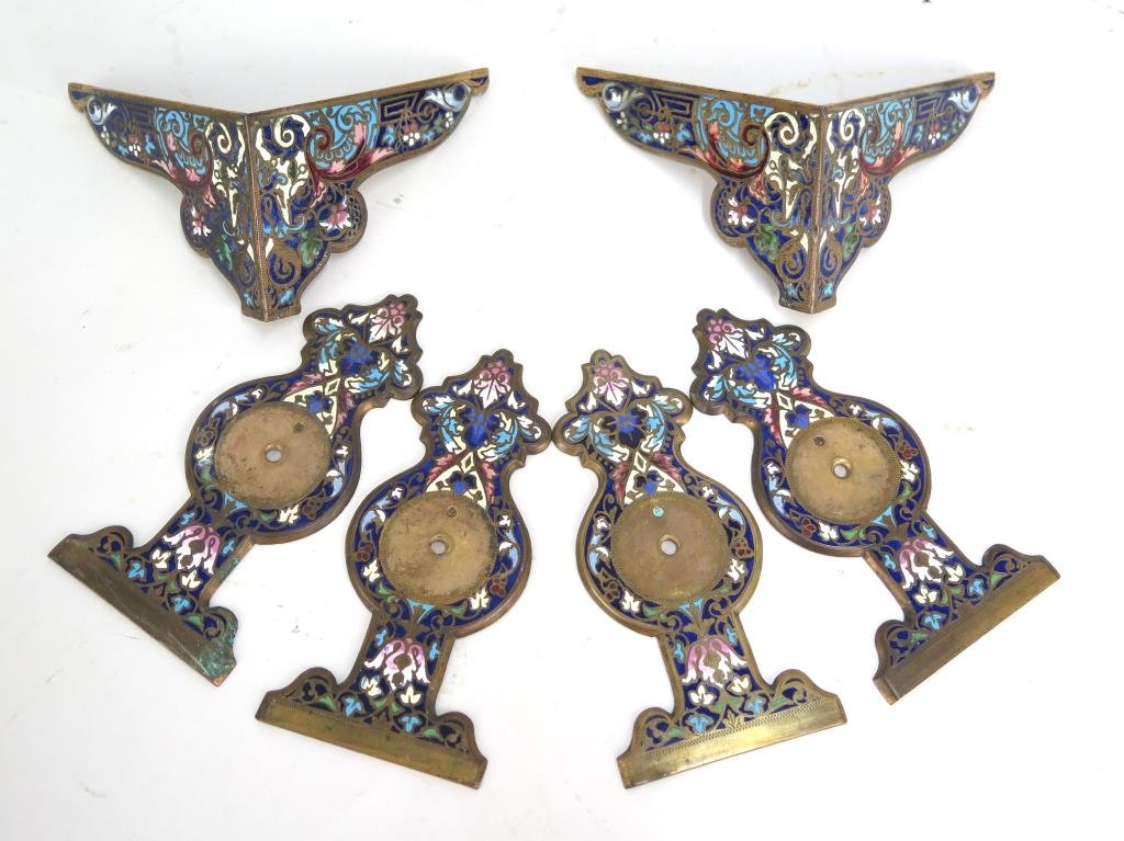 6 Bronze and Enameled Mounts (1 of 3)