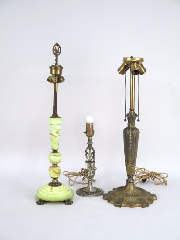 3 American Art Deco Lamp Bases (1 of 4)