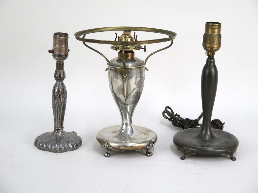 3 Small Pairpoint Lamp Bases (1 of 6)