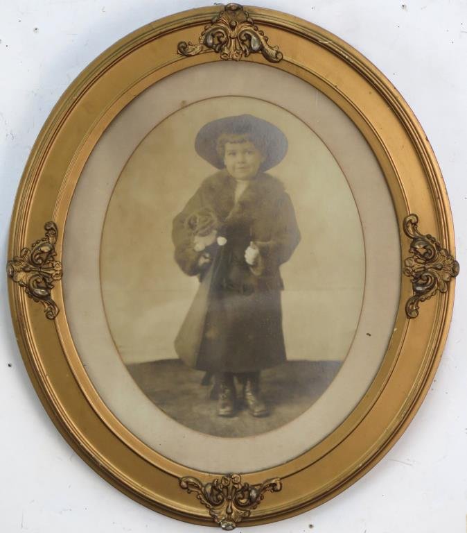 Vintage Oval Photograph of a Girl (1 of 3)