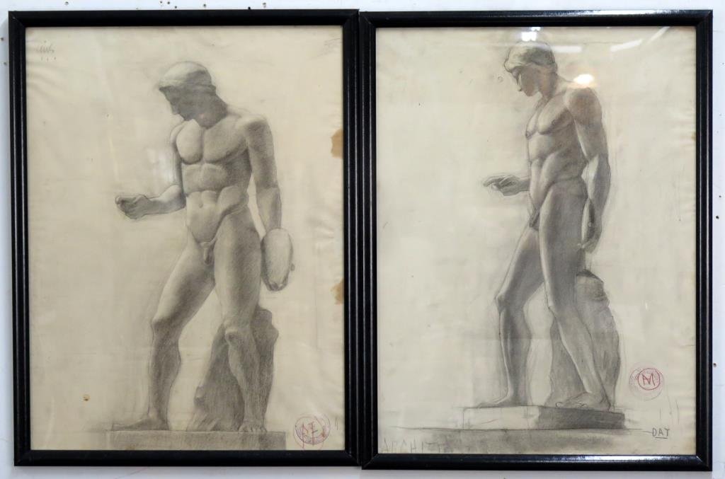2 Drawings - Male Nudes (1 of 5)
