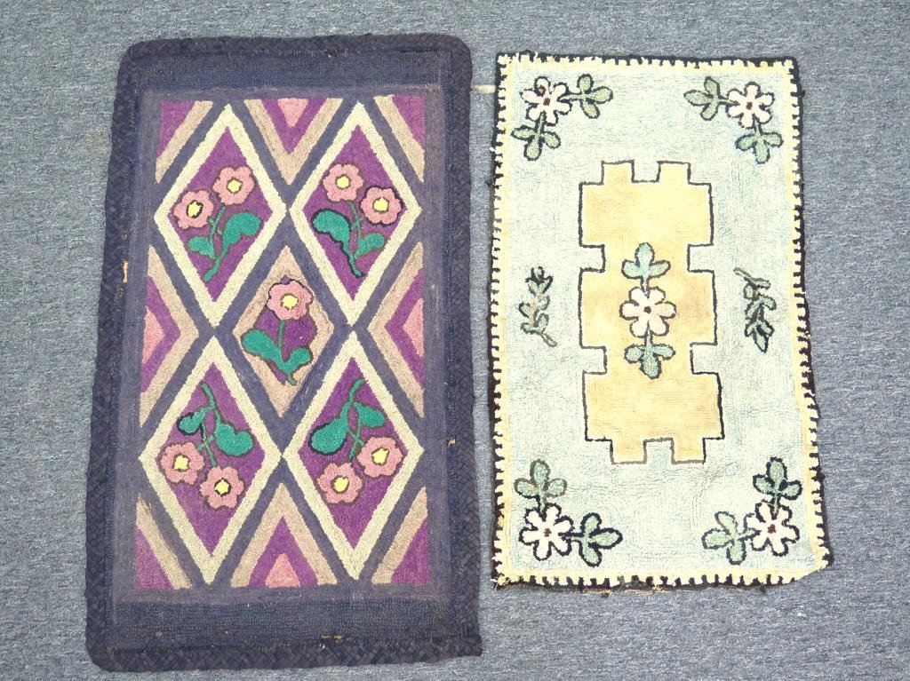2 Antique American Hook Rugs (as is) (1 of 5)