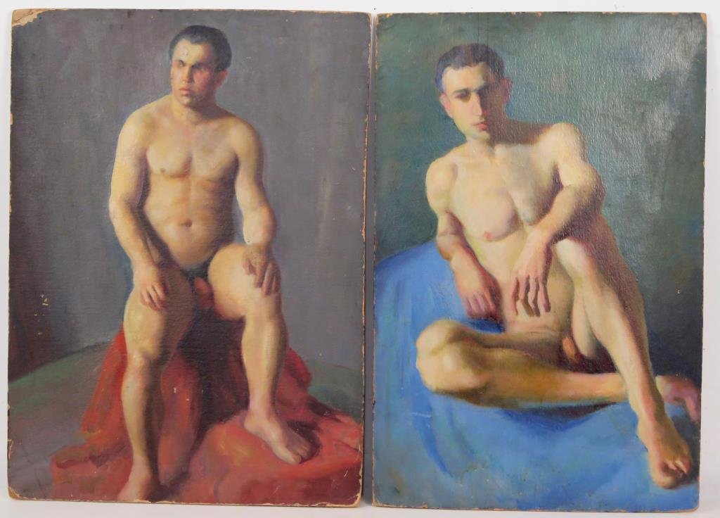 Signed Paul Shearer- 2 Oils on Board (1 of 5)