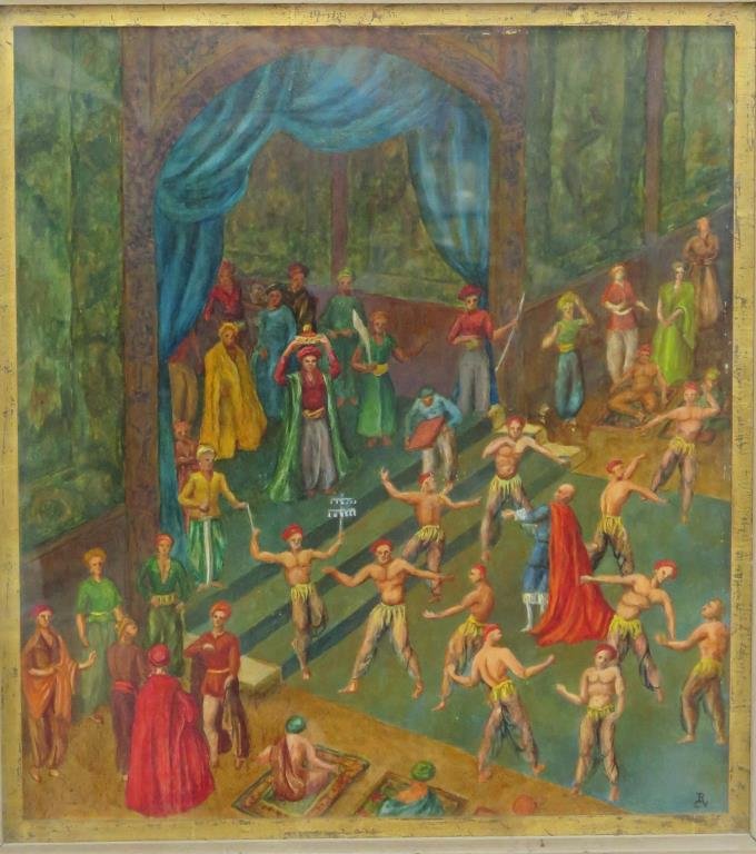 Signed R.C.V. - Oil on Board (1 of 4)