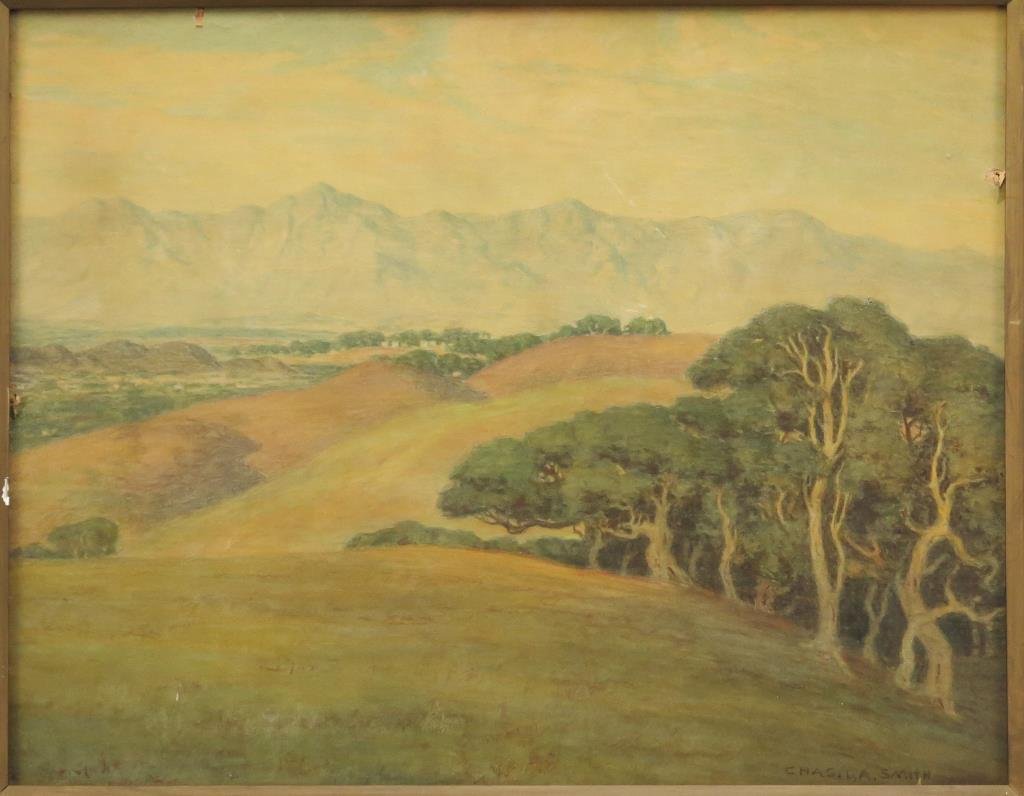 Signed Charles L.A. Smith- Watercolor on Board (1 of 7)