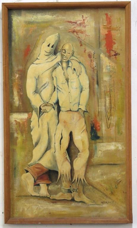 Signed Clifton Smith- Oil on Board (1 of 5)