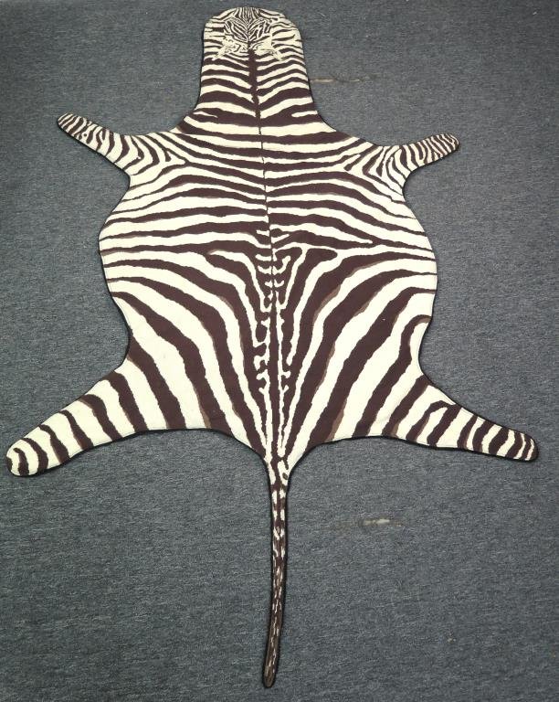 Needlepoint Zebra Pattern Rug- 5'4 X 9'3"" (1 of 3)