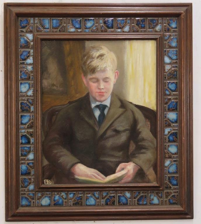 Unsigned Portrait of a Boy- Oil on Board (1 of 4)