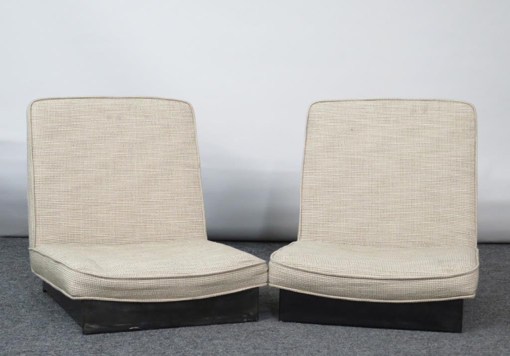 Pair Milo Baughman Low TV Chairs (1 of 4)