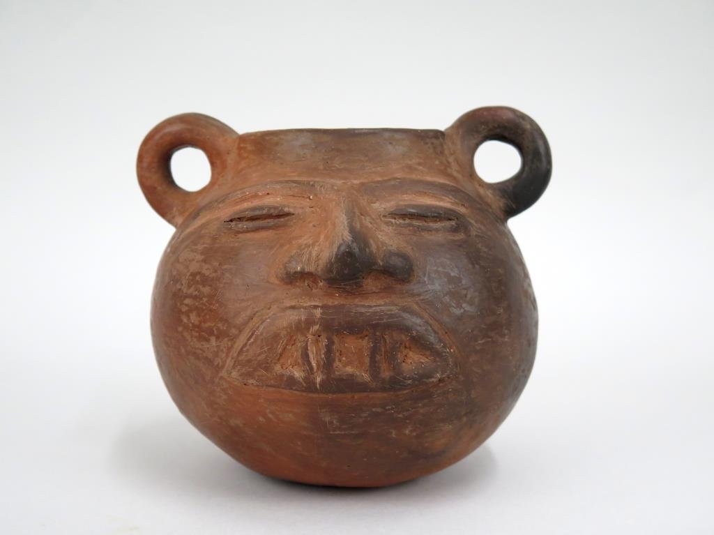 Native American 2 Handle Pottery Jar (1 of 5)