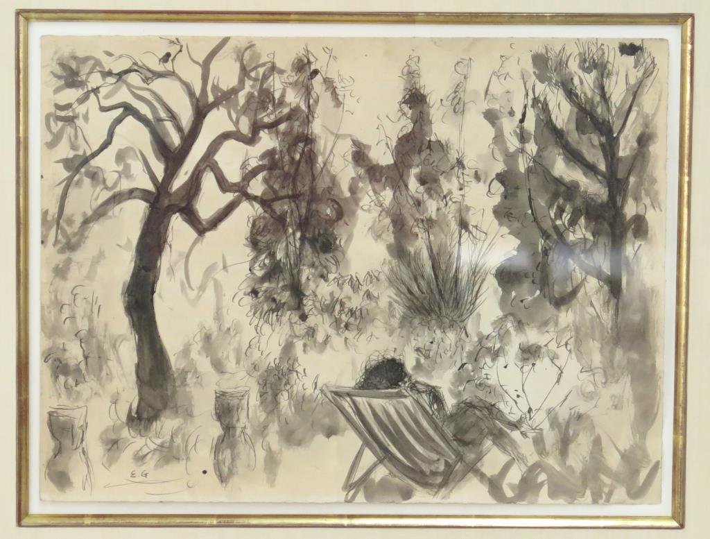 Edouard Joseph Goerg- Sepia Drawing (1 of 4)