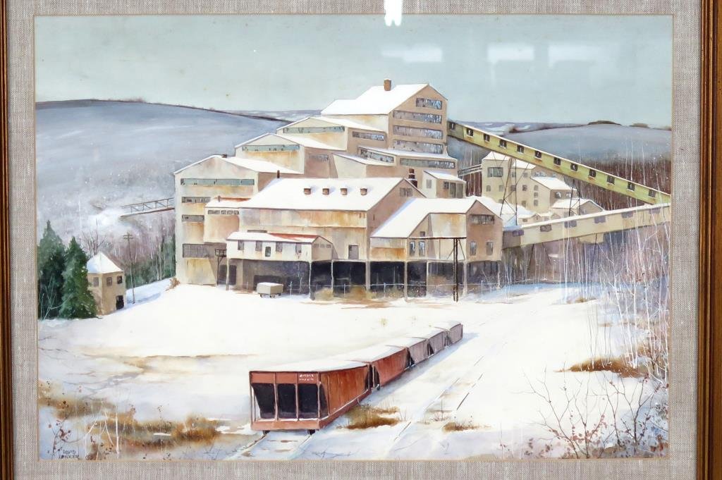 David Lenker (American, XX)- Watercolor on Paper (1 of 5)