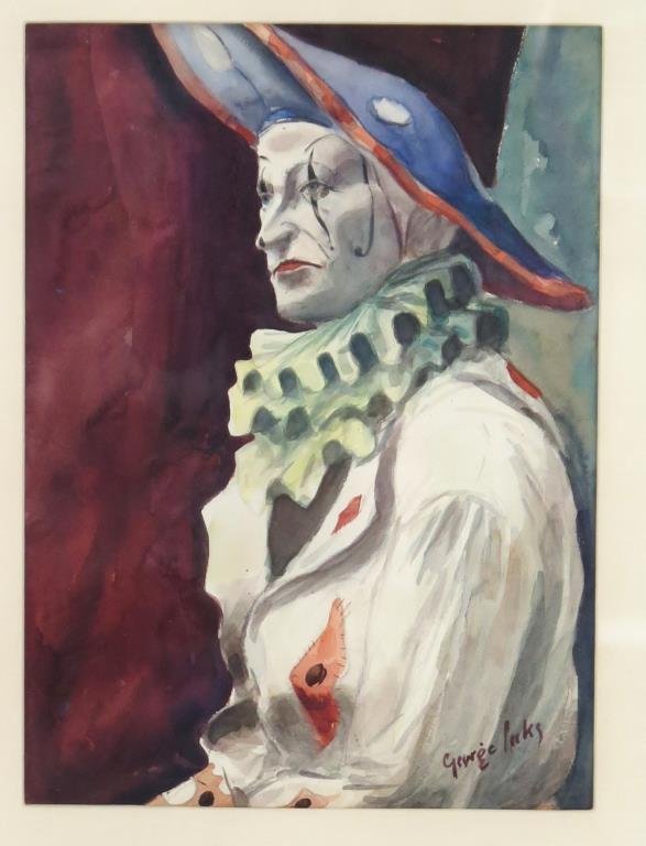 After George Luks- Watercolor on Paper (1 of 4)