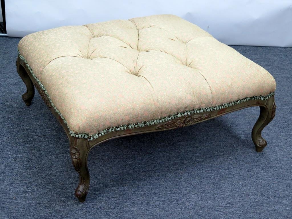 French Style Square Ottoman (1 of 4)