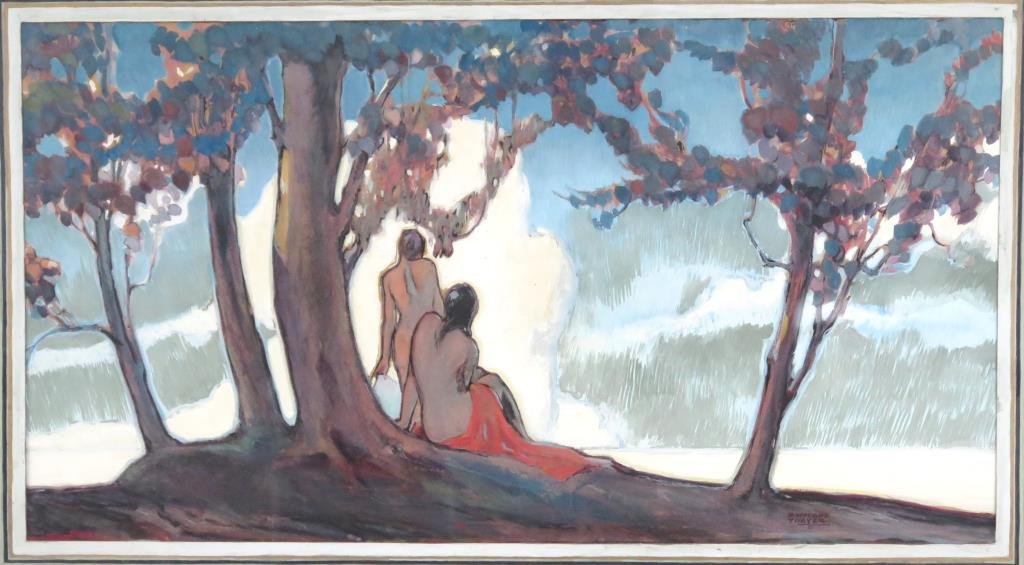 Raymond Thayer (American, XX-XXI)- Gouache (1 of 5)