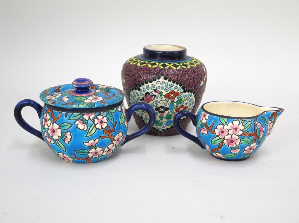 3 Enameled Faience Articles (1 of 3)