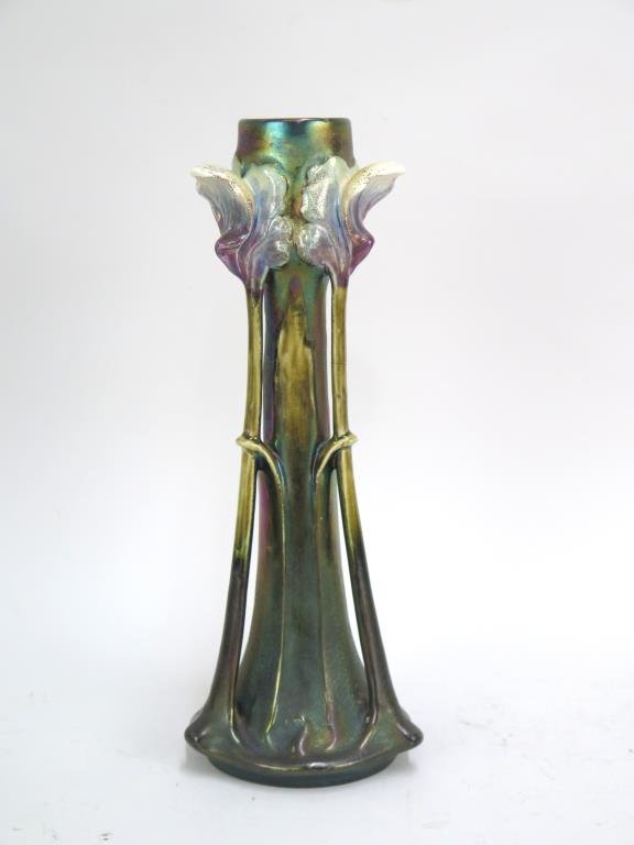 Signed Illegibly Art Nouveau Ceramic Vase (1 of 7)