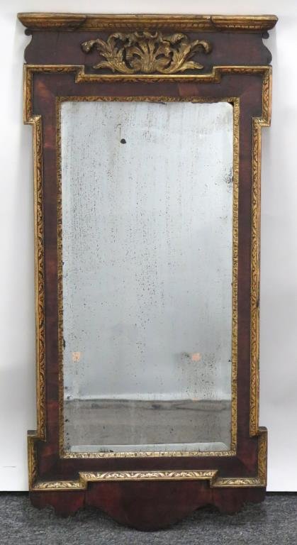 Antique English Parcel Gilt Mirror (1 of 6)
