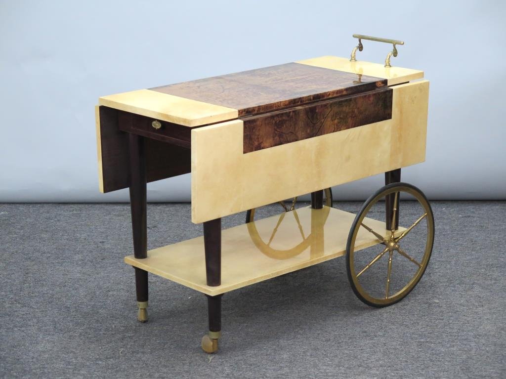 Aldo Tura Style Art Deco Bar Cart (1 of 7)