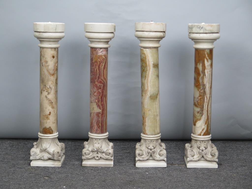 Set of 4 Thin Marble Columns (1 of 6)