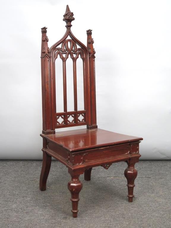 Gothic Victorian Style Hall Chair (1 of 6)