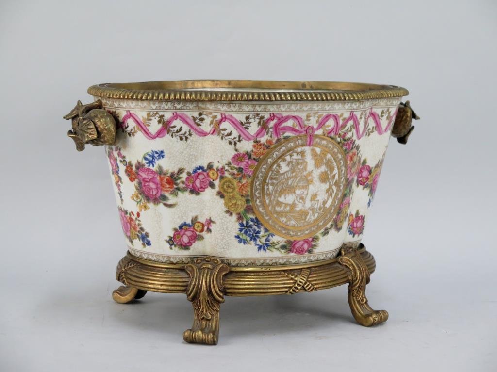 Pair French Style Porcelain Planters (1 of 6)