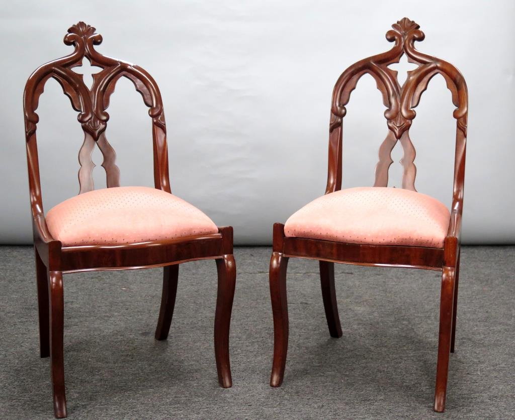 Pair of Gothic Revival Style Side Chairs (1 of 5)