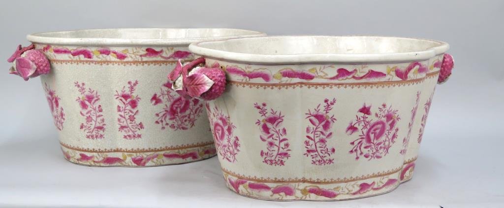 Pair of French Style Porcelain Planters (1 of 7)