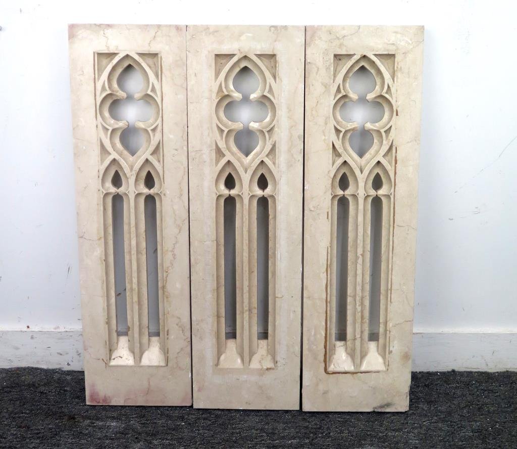 3 Carved Marble Architectural Panels (1 of 4)