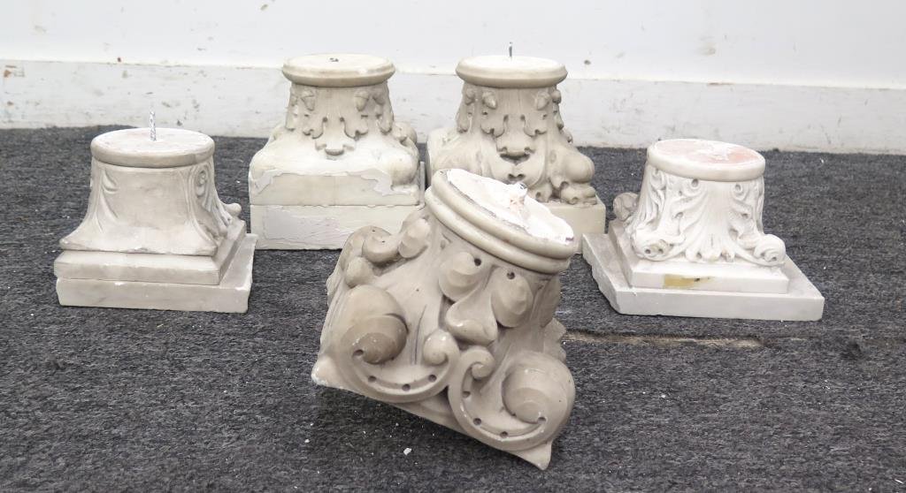 Five Assorted Marble Capitals (1 of 8)