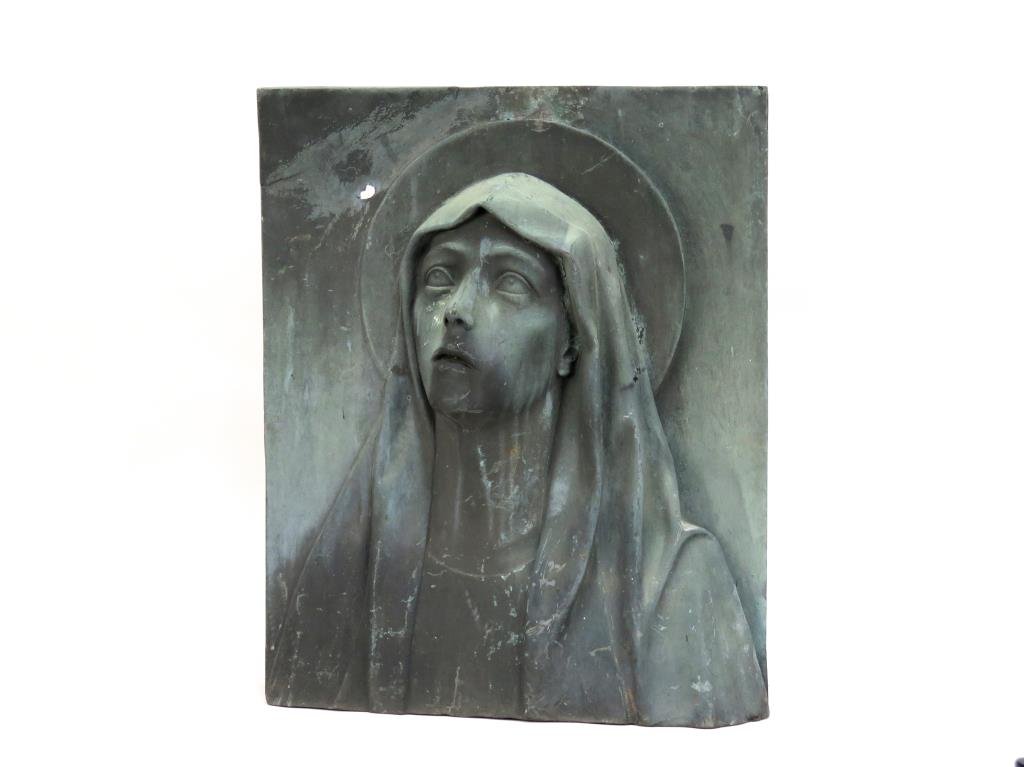 Antique Bronze Plaque of Madonna (1 of 4)