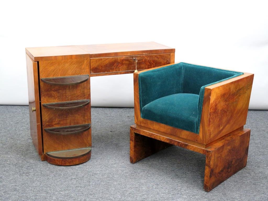 Art Deco Vanity & Club Chair (1 of 4)