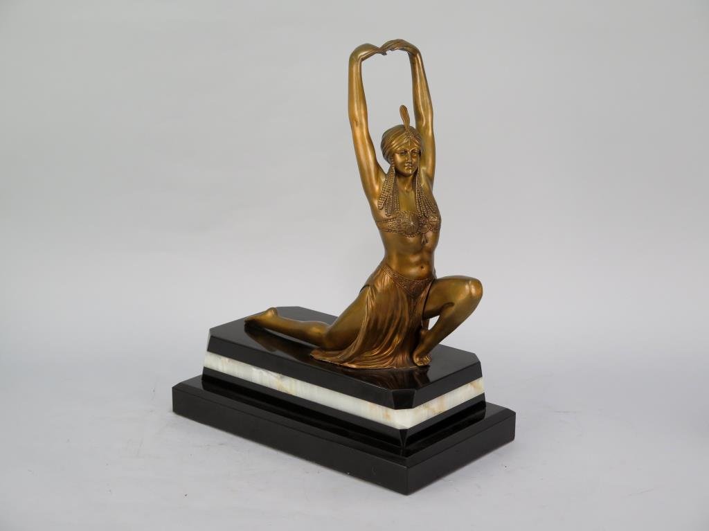 Art Deco Style Bronze Female Dancer (1 of 4)