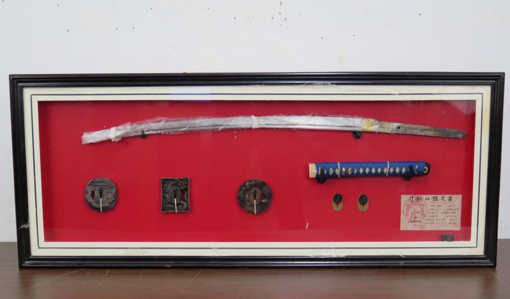 Reproduction Samurai Sword in Shadowbox (1 of 4)
