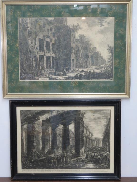 After Cavalier Piranesi - 2 Etchings (As is) (1 of 7)