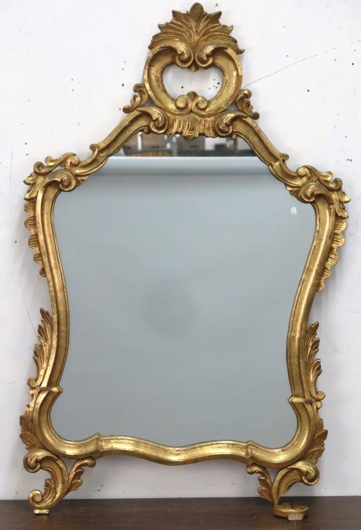Georgian Style Gilt Carved Mirror (As Is) (1 of 6)
