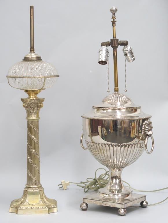 2 Silver Plated Lamps (1 of 7)