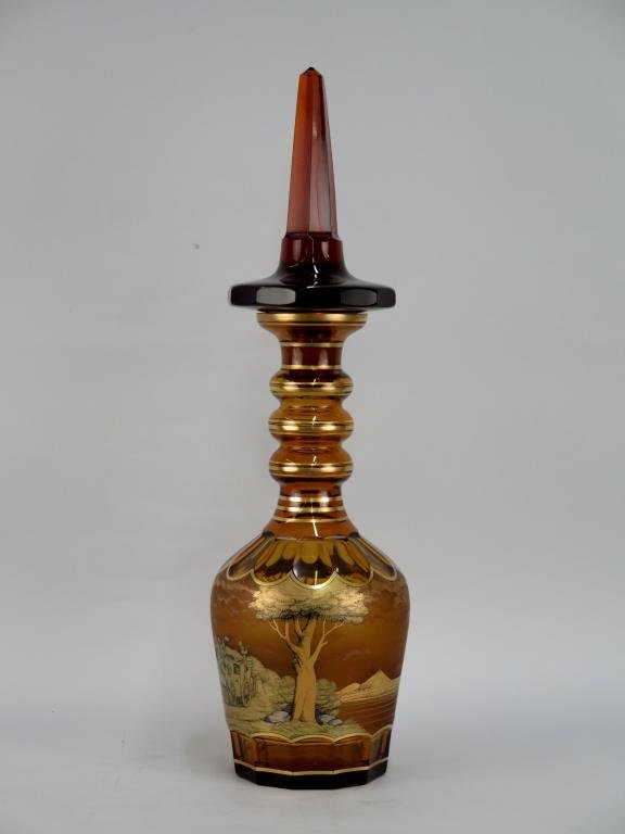 Bohemian Style Large Decanter With Stopper (1 of 8)