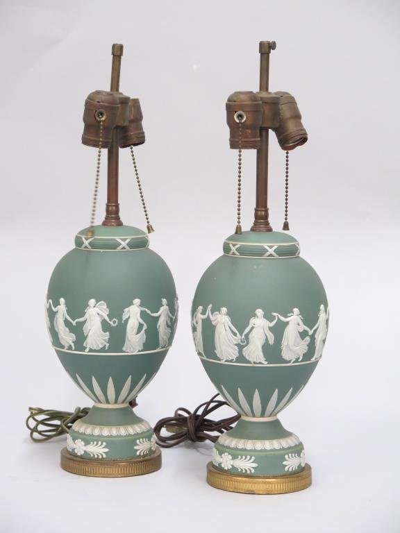 Pair Wedgwood Porcelain Lamps (1 of 4)