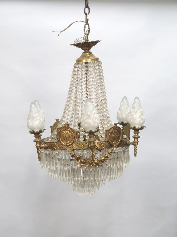 Regency Style Basket Form Chandelier (1 of 7)