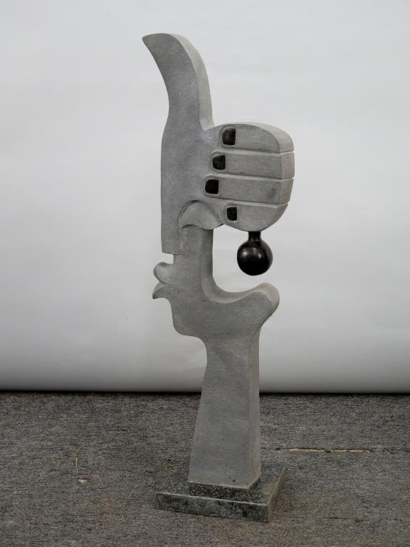 Signed Modern Abstract Marble Sculpture (1 of 6)