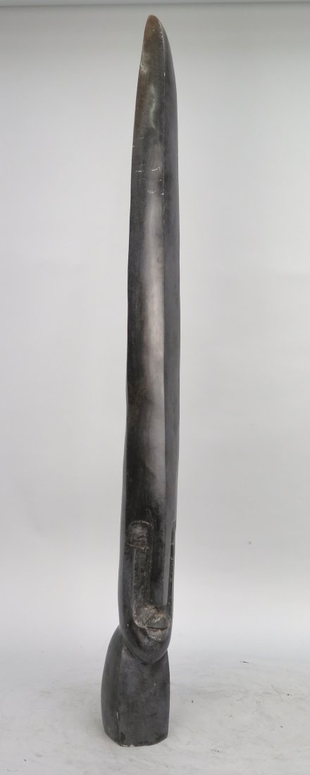 Tall Marble Signed African Style Statue (1 of 7)