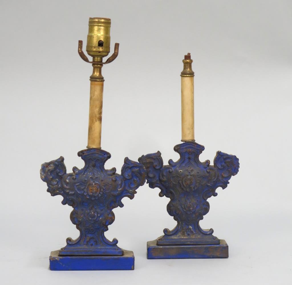 Pair Italian Candlestick Form Lamps (1 of 4)