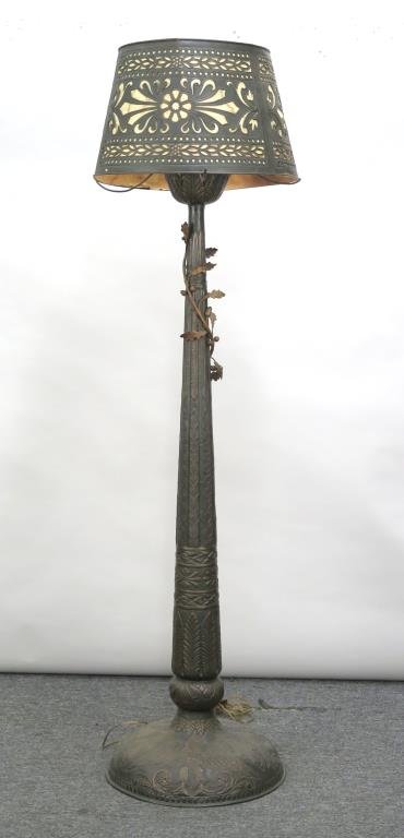 Mixed Metal Art Deco Style Floor Lamp (1 of 5)